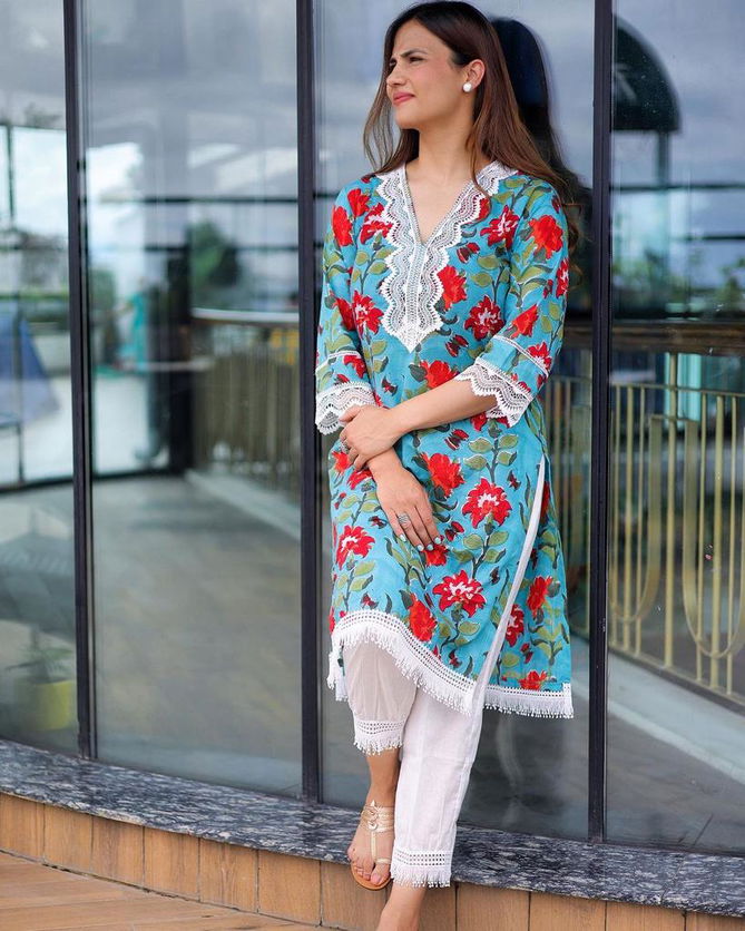 Rustam By Afsana Muslin Chikankari Work Kurti With Bottom Dupatta Wholesale Price In Surat